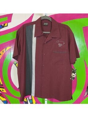 NWT Steady, Retro Bowling Style Shirt Embroidered. Size Small.